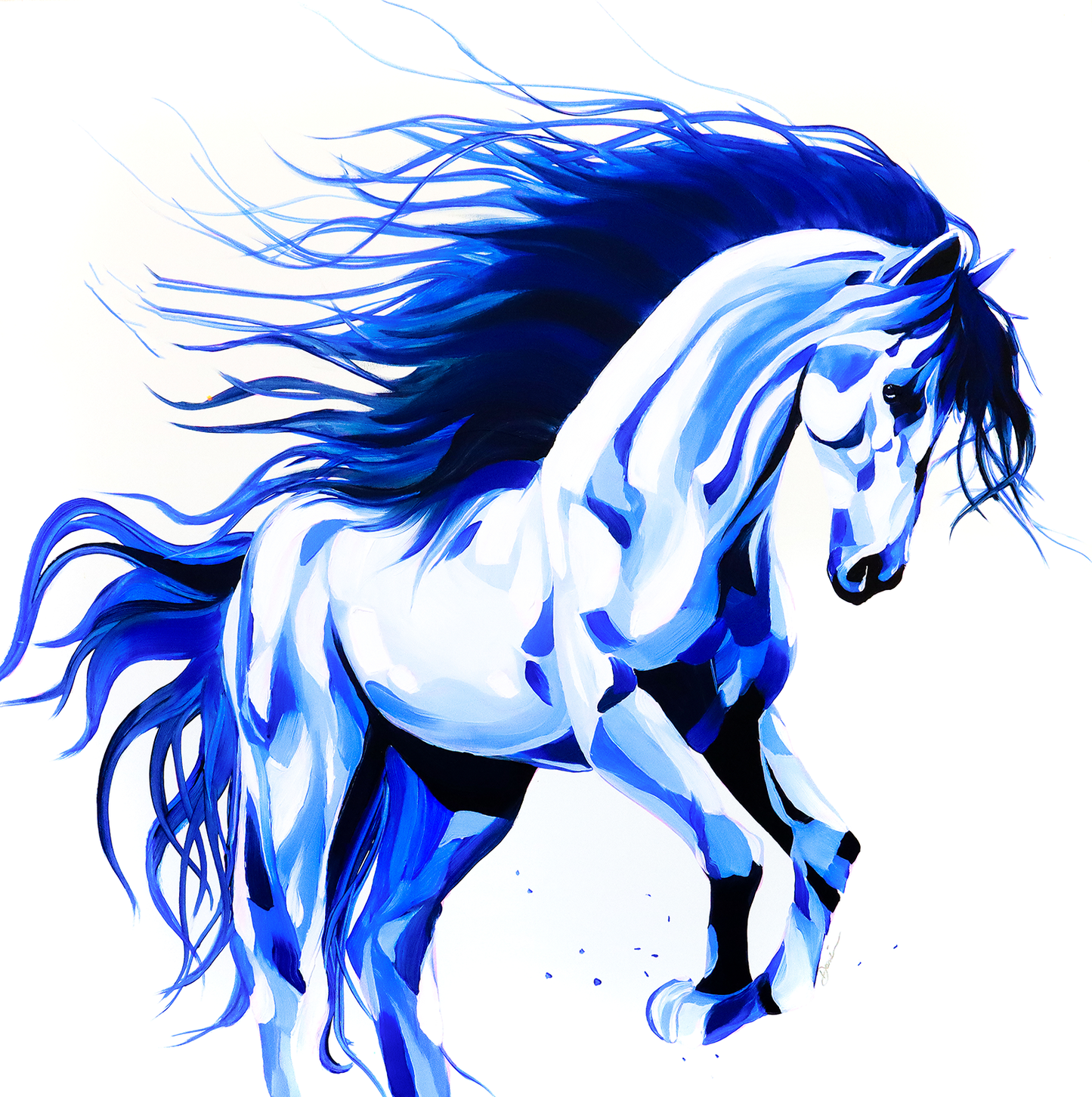 Blue Dancing Horse